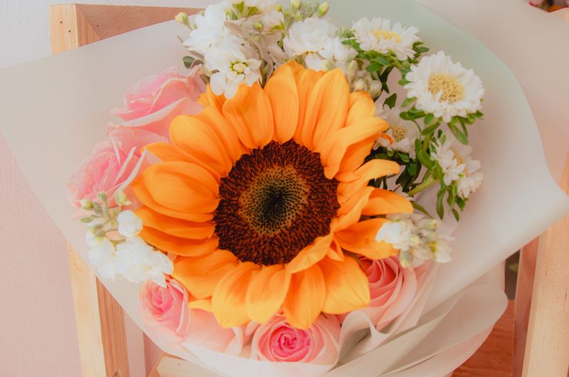 Bouquet romantique fleurs mixtes